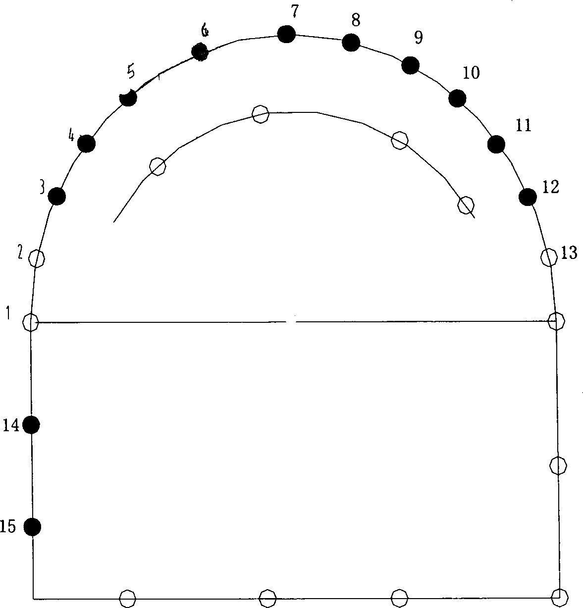 Double-medium decoupling fracture damage blasting control method and auget