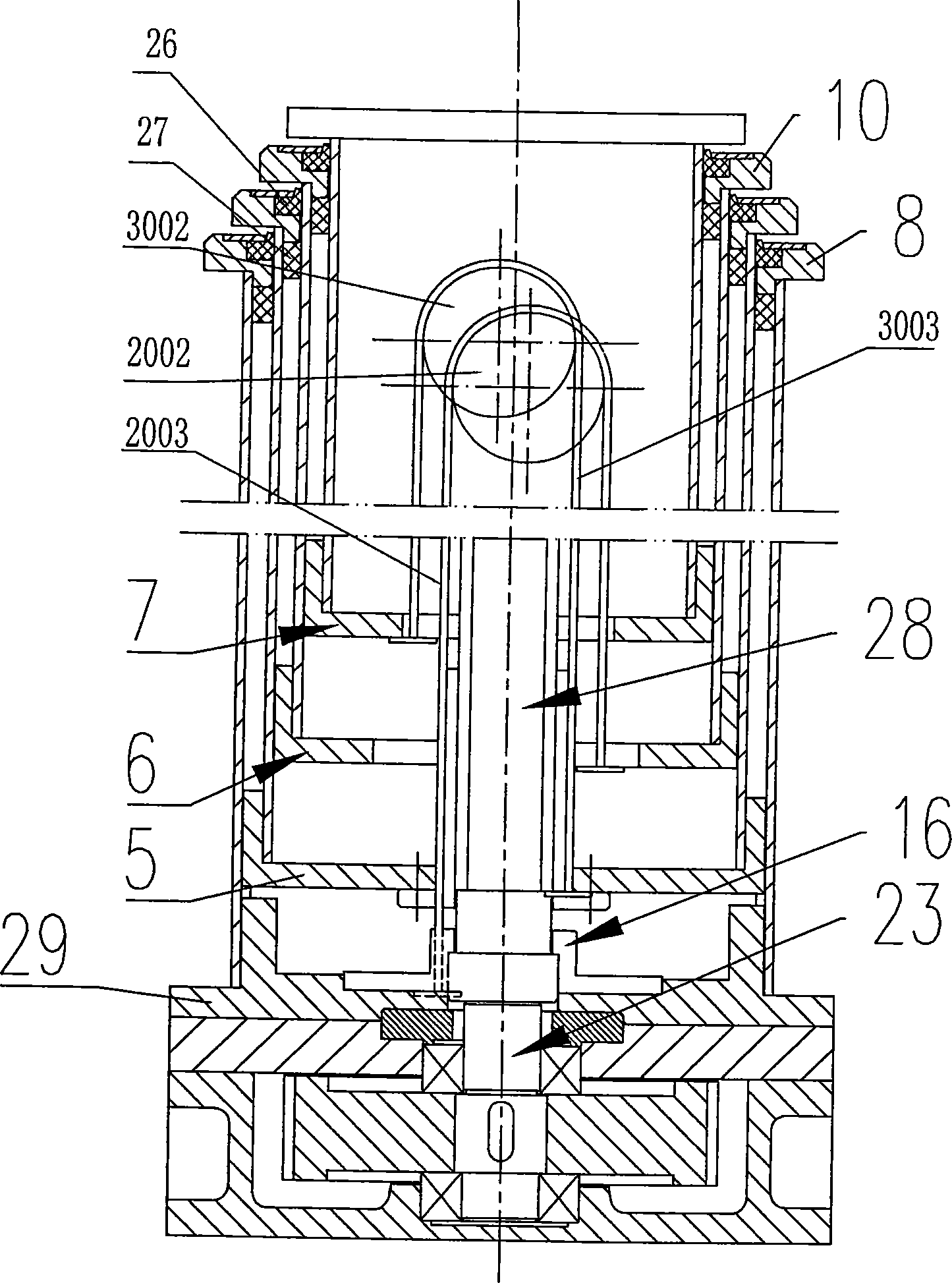 Lead screw transmission lifting rod