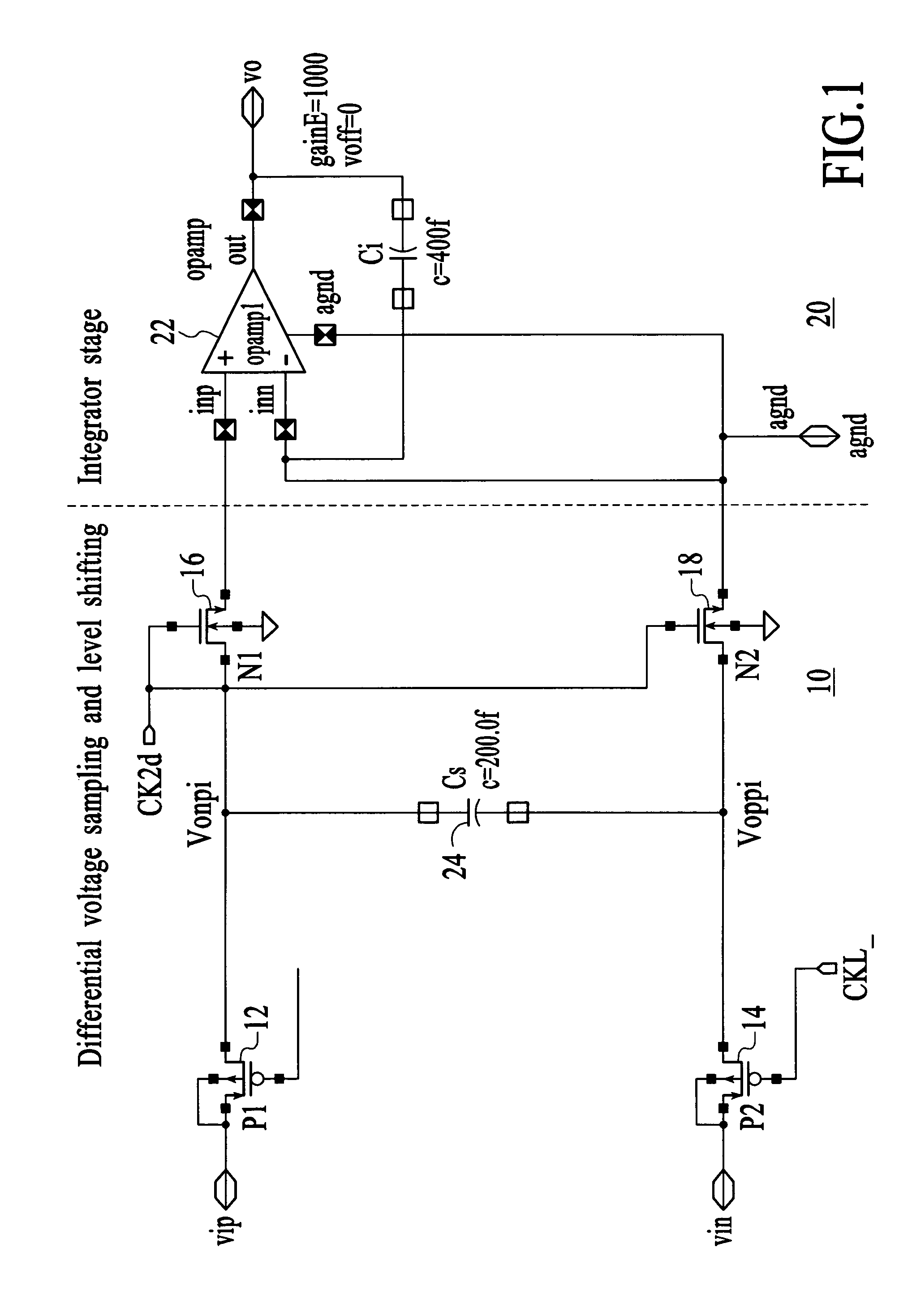 Sampling and level shifting circuit