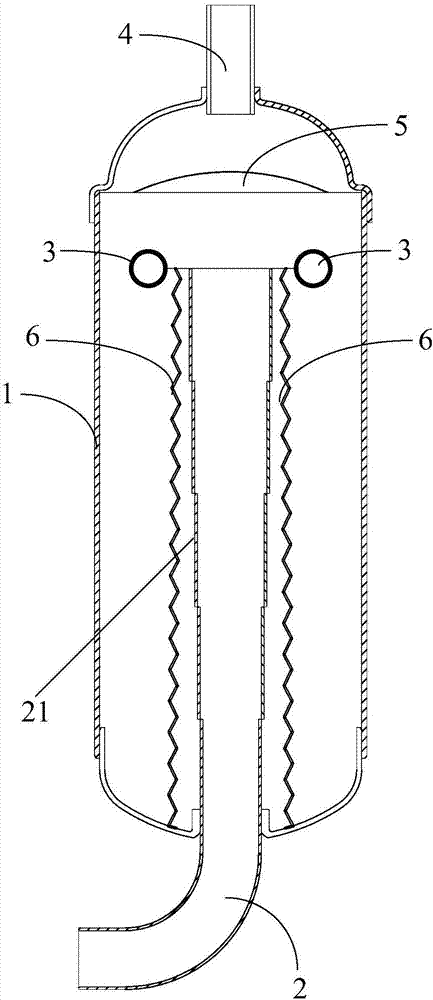 Liquid reservoir and compressor