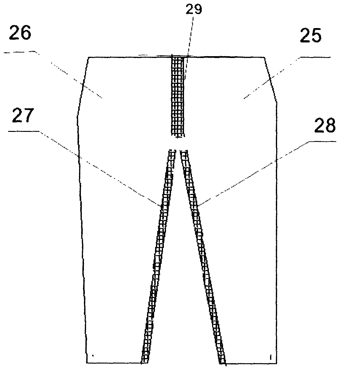 Zipper trousers for bedridden patient