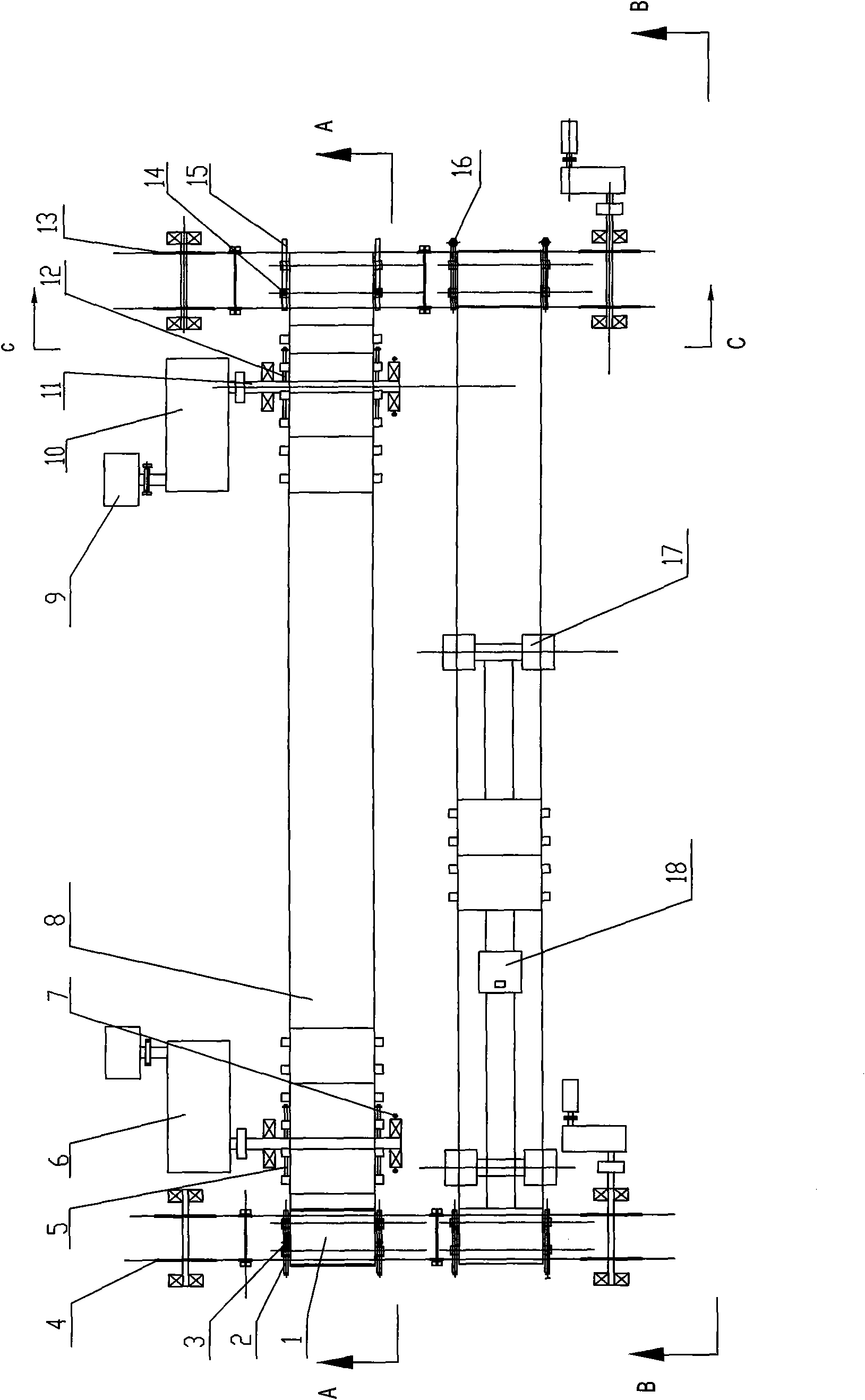 Energy-saving continuous operation inclined plane sintering machine