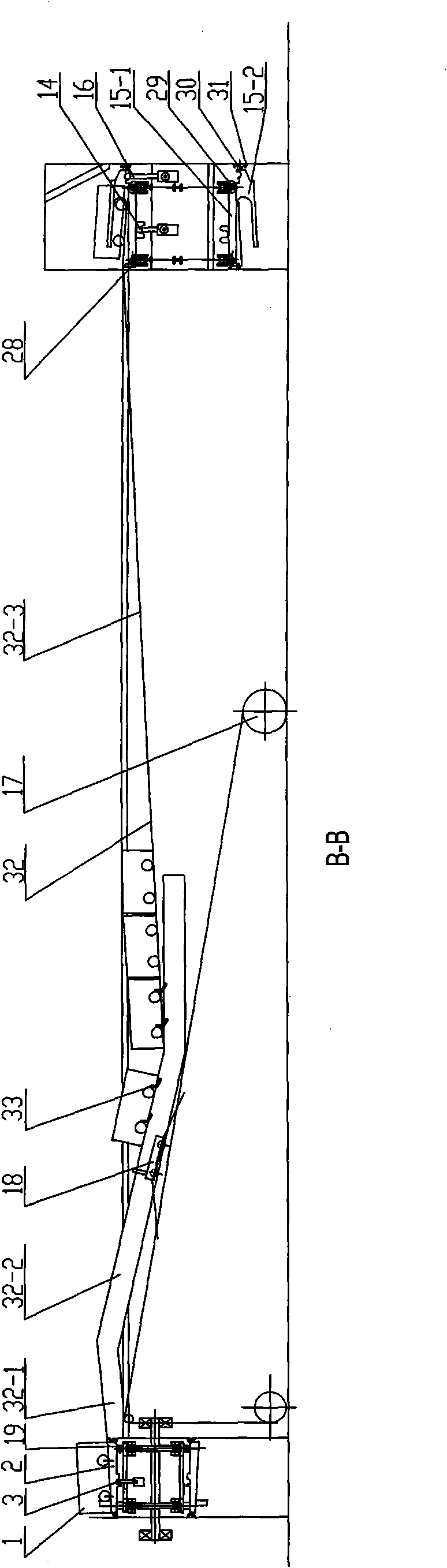 Energy-saving continuous operation inclined plane sintering machine