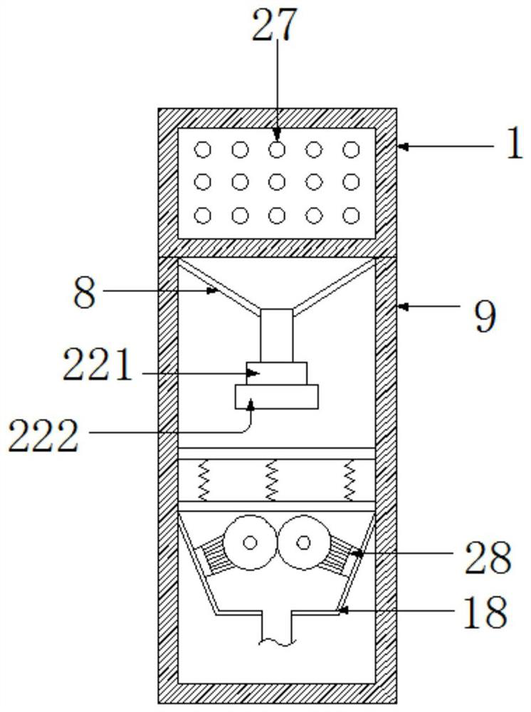 Detachable flour processing device and method facilitating mixed material adding