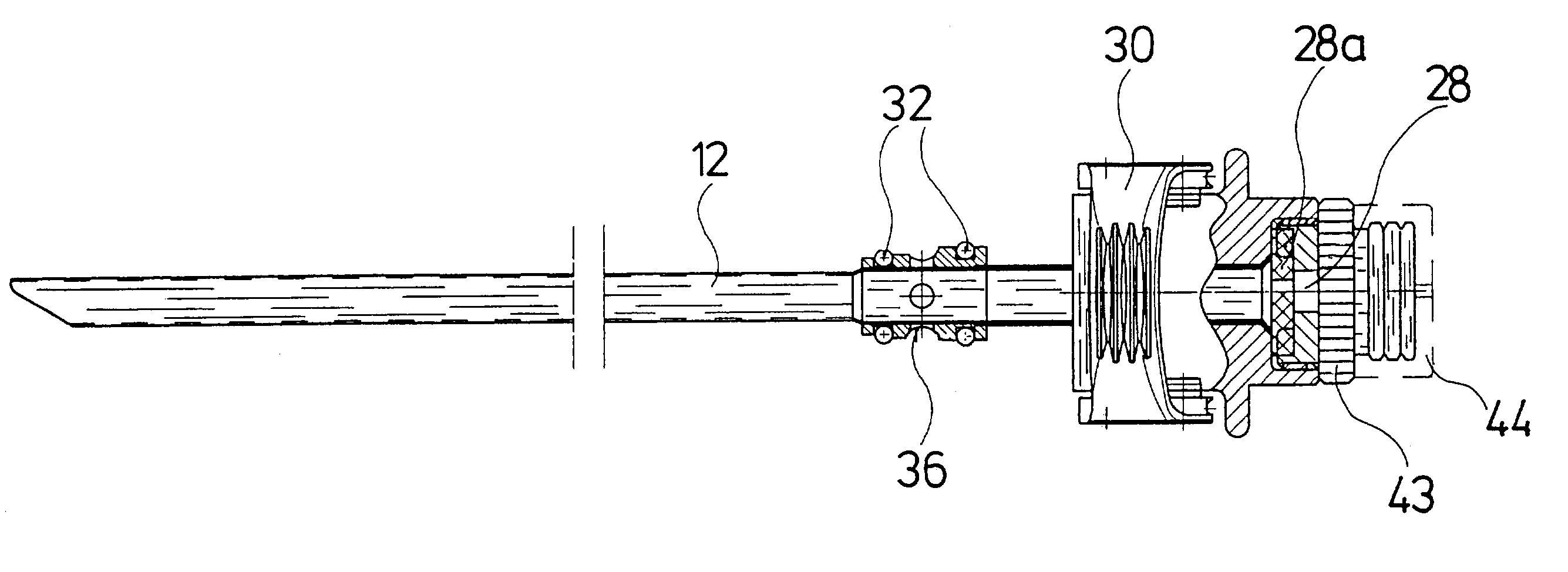 Hysteroscope with a shank exchange system