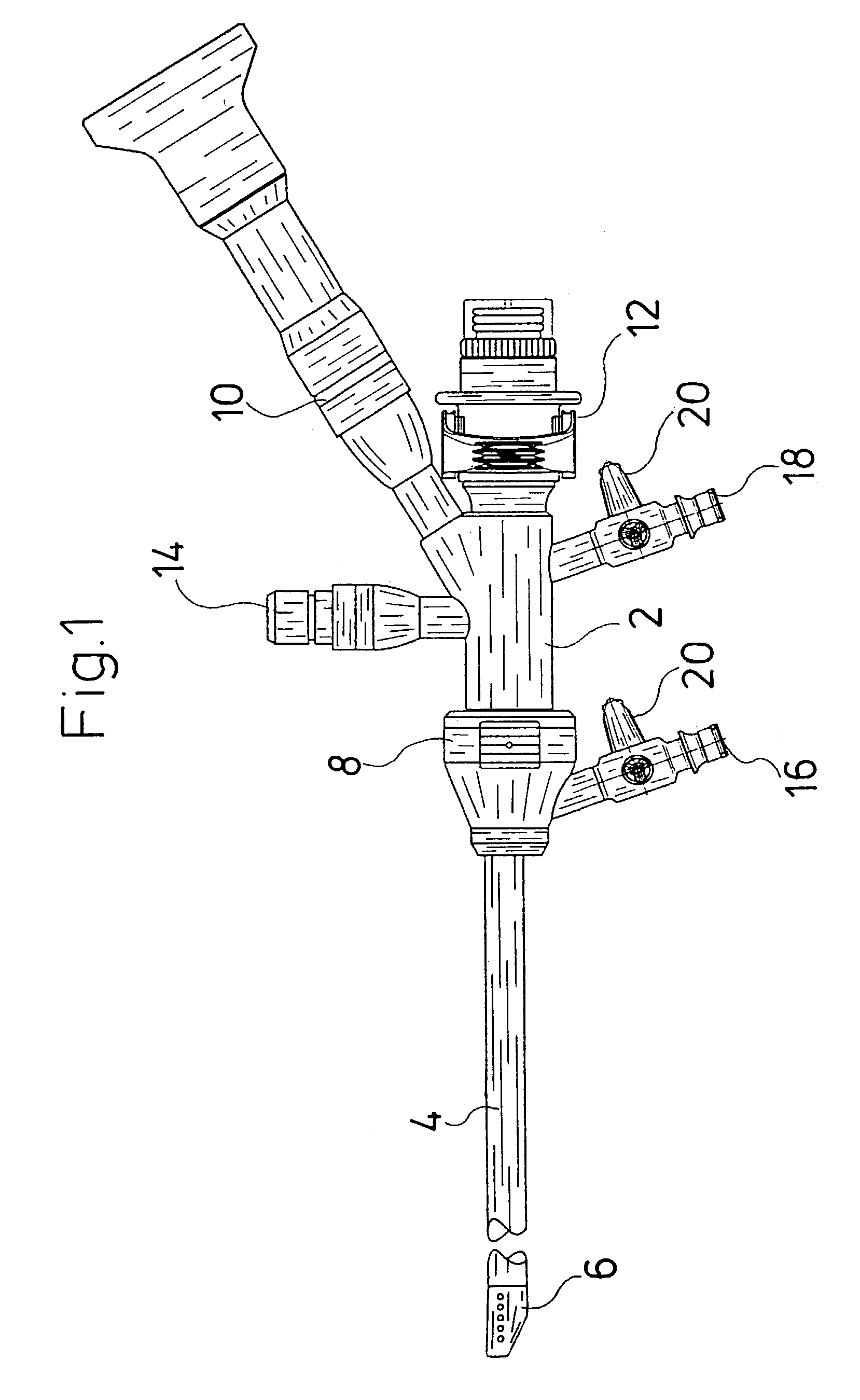 Hysteroscope with a shank exchange system