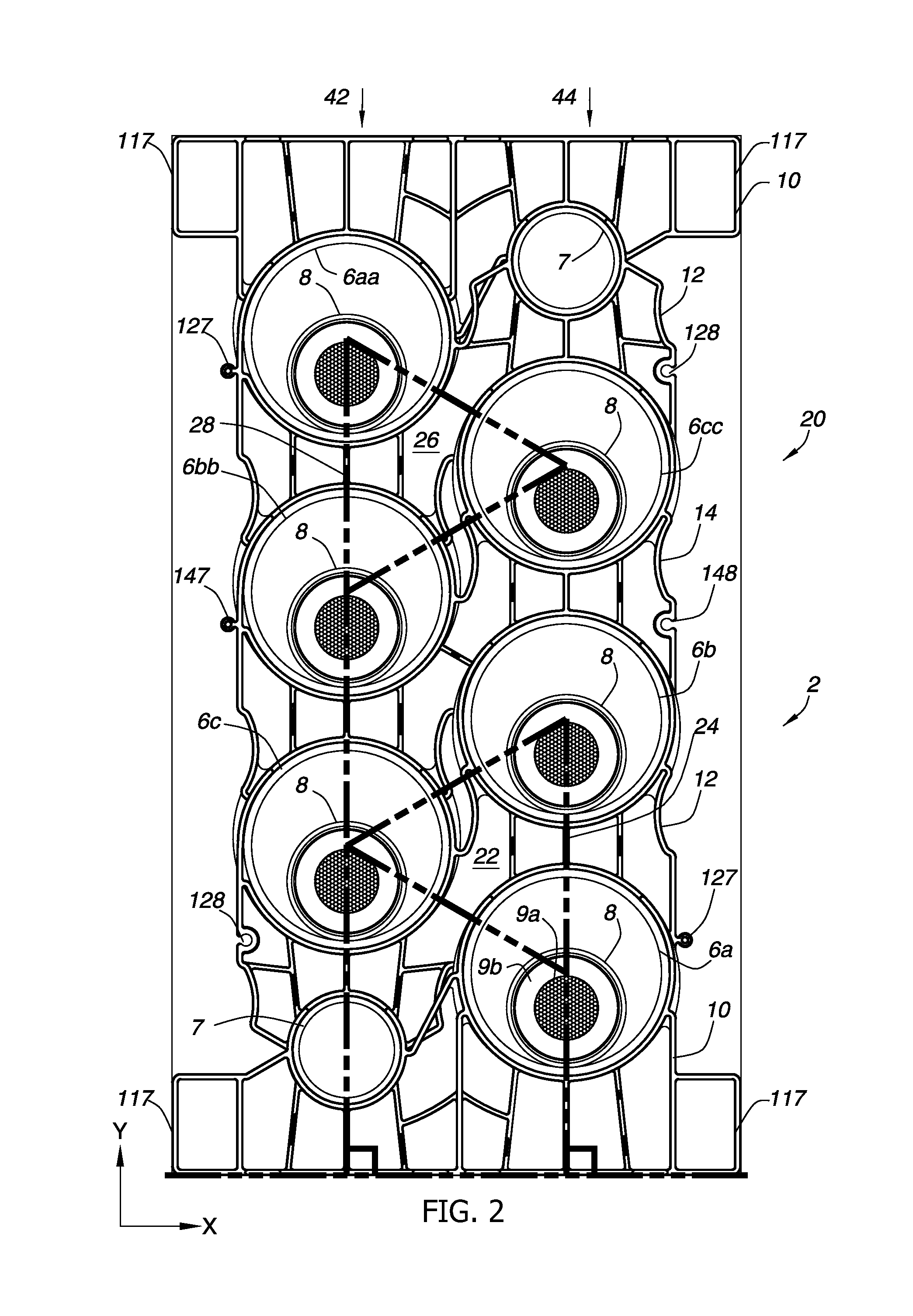 Low emf compact duct spacer