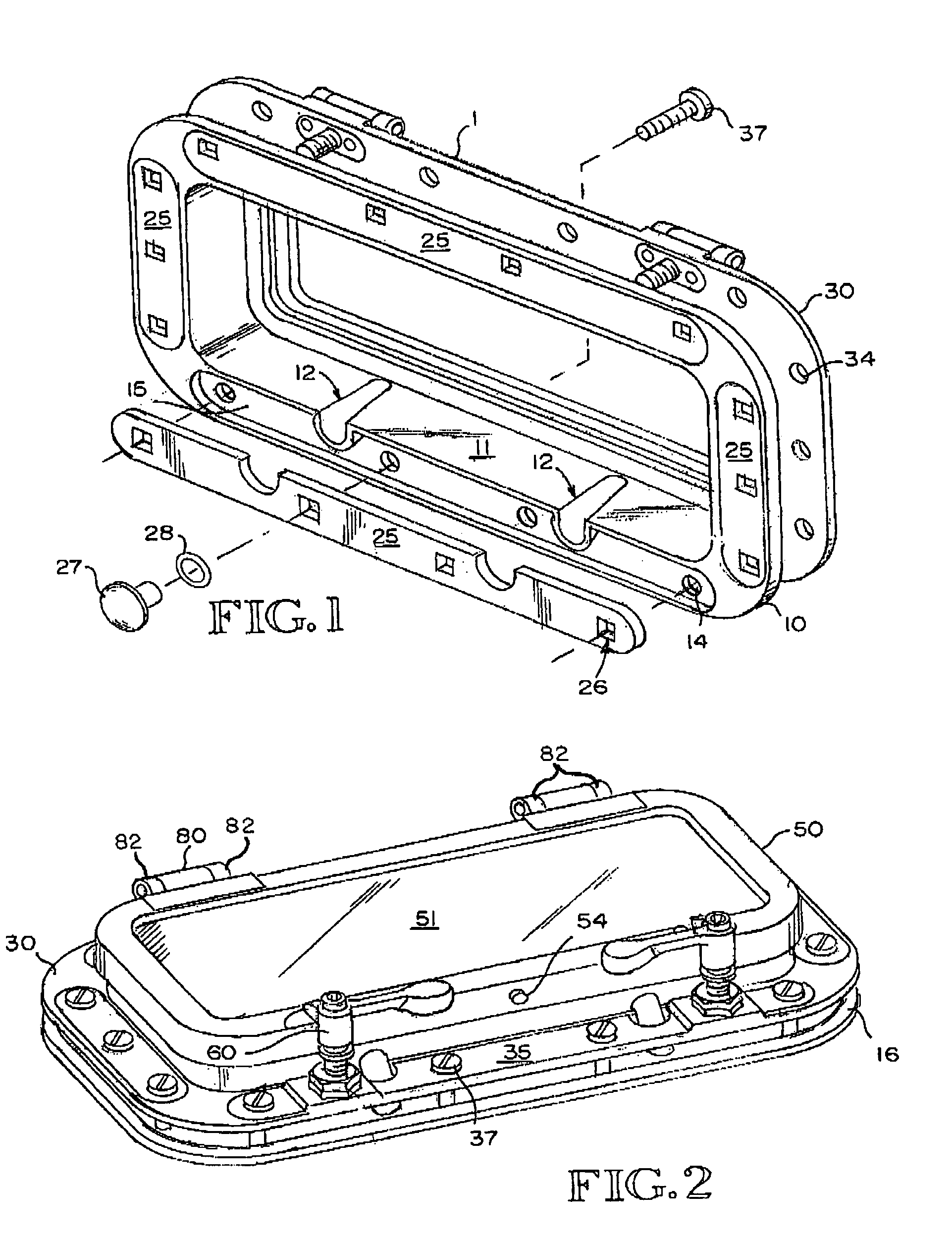 Self-sealing port light assembly