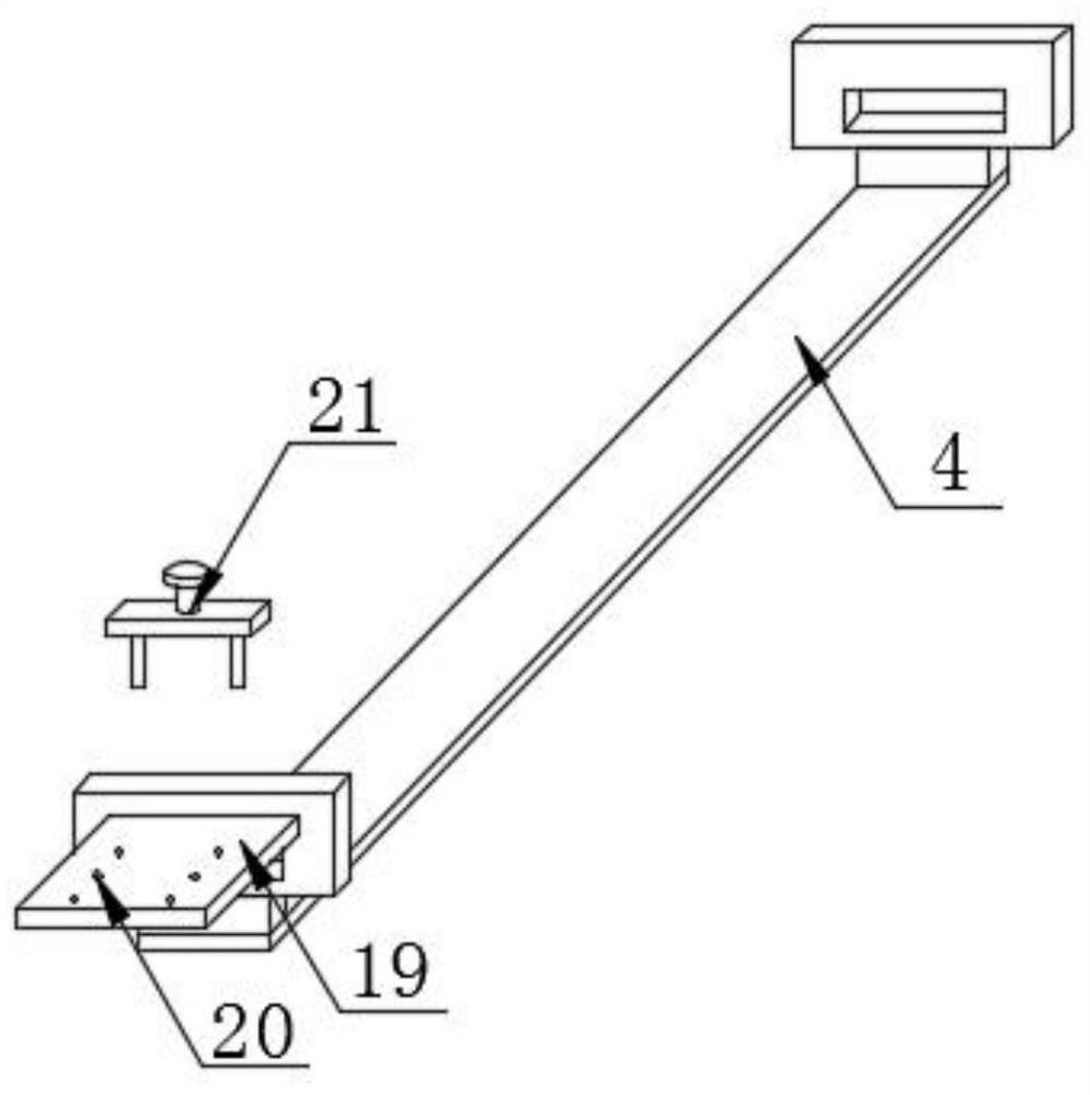 A mechanism and construction method for adjusting the spraying range of road construction maintenance water through the height of the water tank