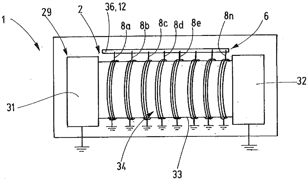 Circuit devices for supplying high-frequency energy and systems for generating electrical discharges