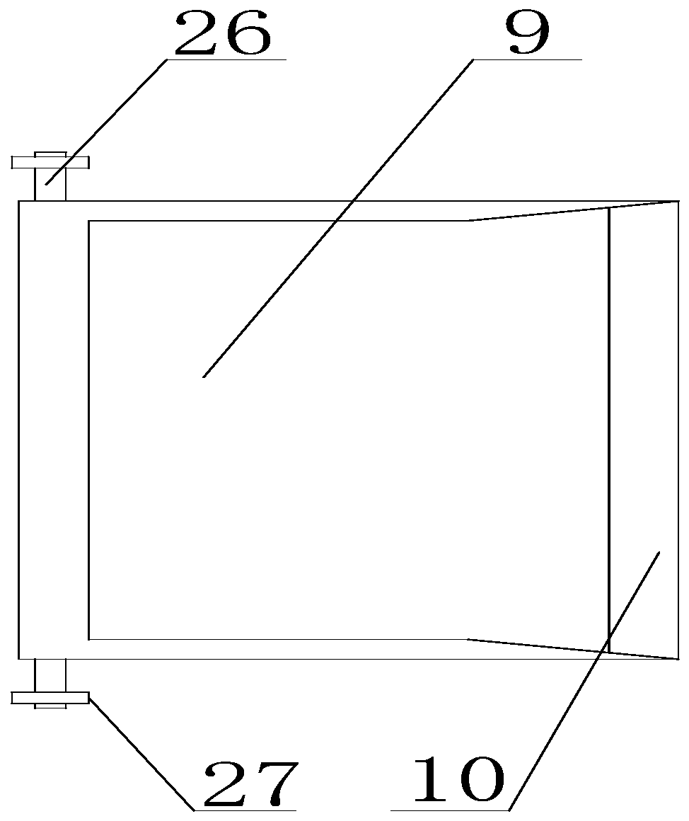 Device used for cleaning wall on wall surface internal corner, and use method of device