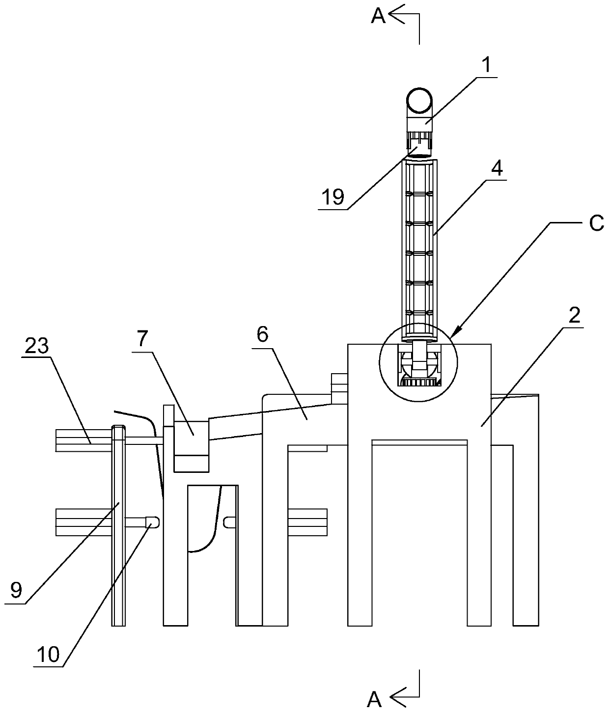 Paper cup online collecting and automatic packaging device