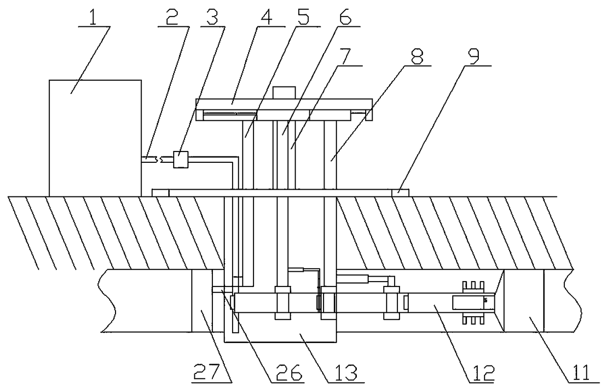 Sludge removing device for underground pipelines