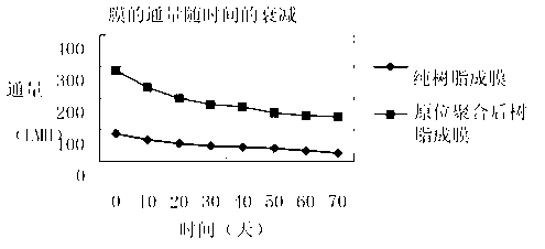 Method for preparing hydrophilic electrical charge separation film by using one-step method as well as product and application thereof