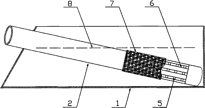 Chemical siltation resisting drainage device for tailing dam