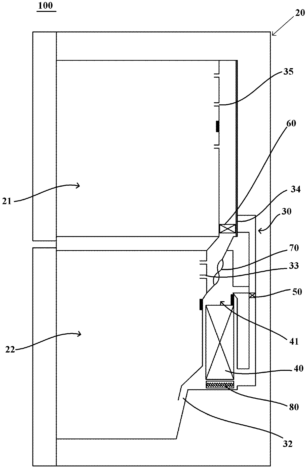 Air-cooled refrigerator and control method of air-cooled refrigerator