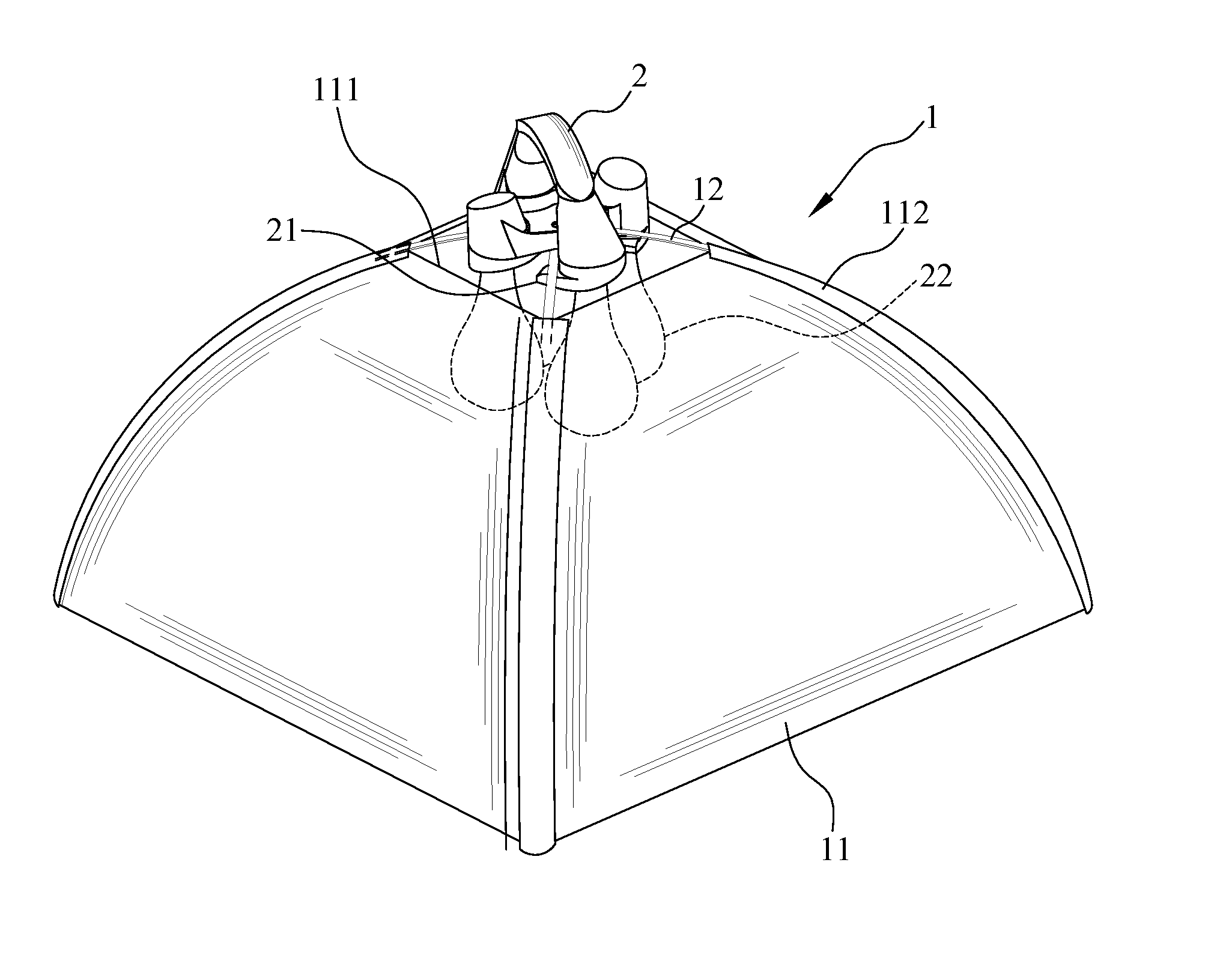 Light cover with x-shaped structure