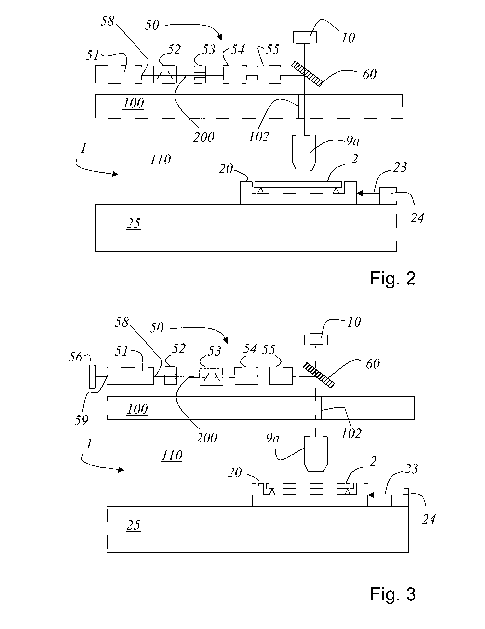 Device for Determining the Position of at Least One Structure on an Object, Use of an Illumination Apparatus with the Device and Use of Protective Gas with the Device