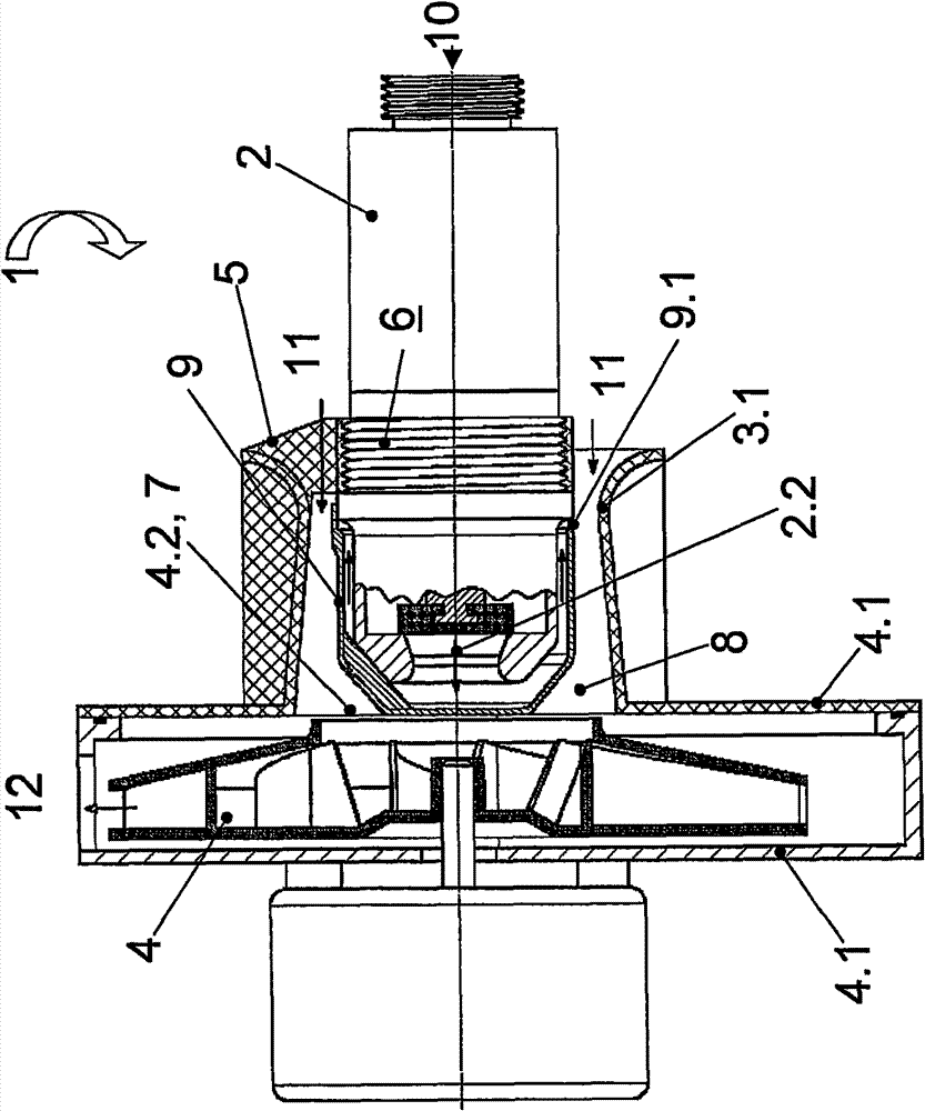 Combined ventilator/gas valve unit