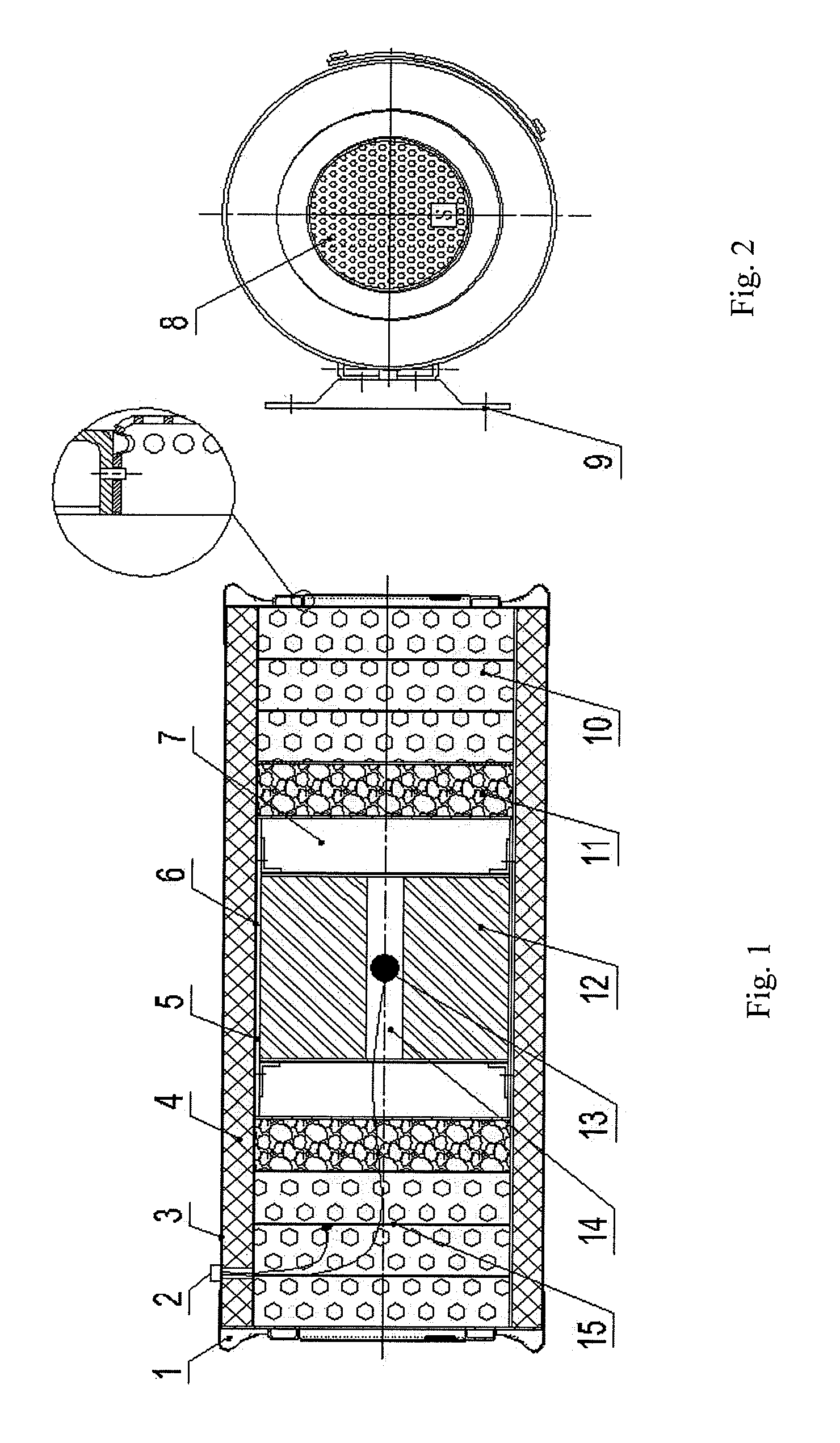 Bi-directional horizontal spraying aerosol fire-extinguishing apparatus