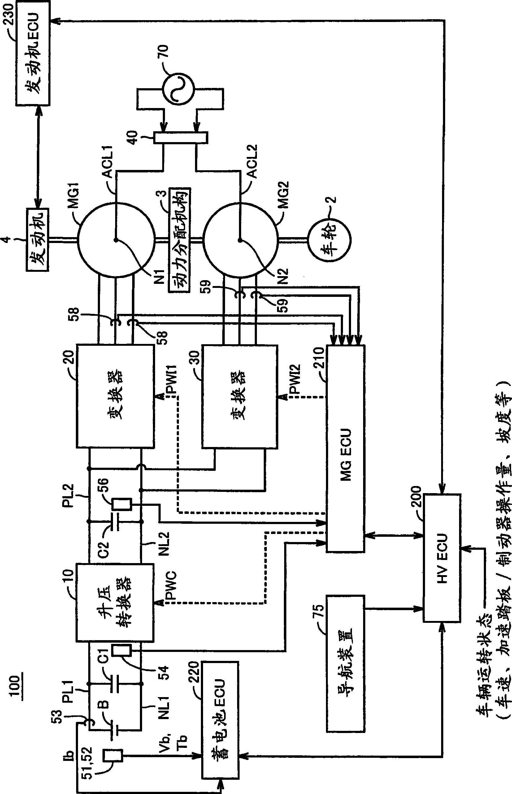 Hybrid vehicle and hybrid vehicle travel control method