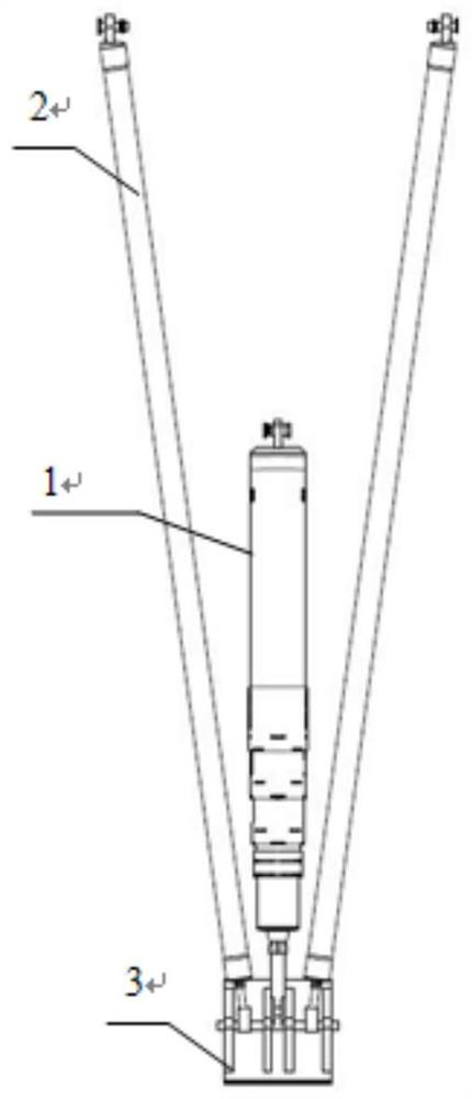 A large-span, foldable and reusable rocket landing buffer structure