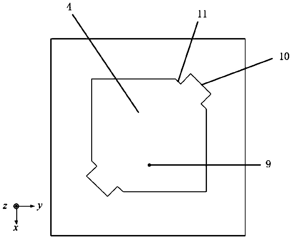 Three-frequency circularly polarized antenna for Beidou second-generation satellite navigation system