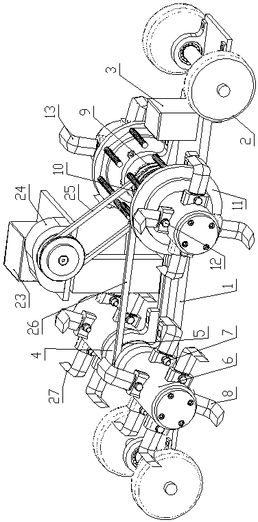 Intelligentized intra-row and intra-plant weeding device for crops in seedling stage