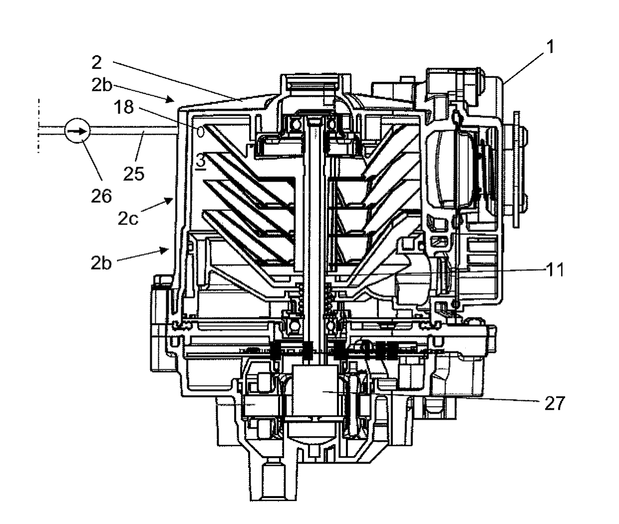 Centrifugal separator having oil coating on sidewalls