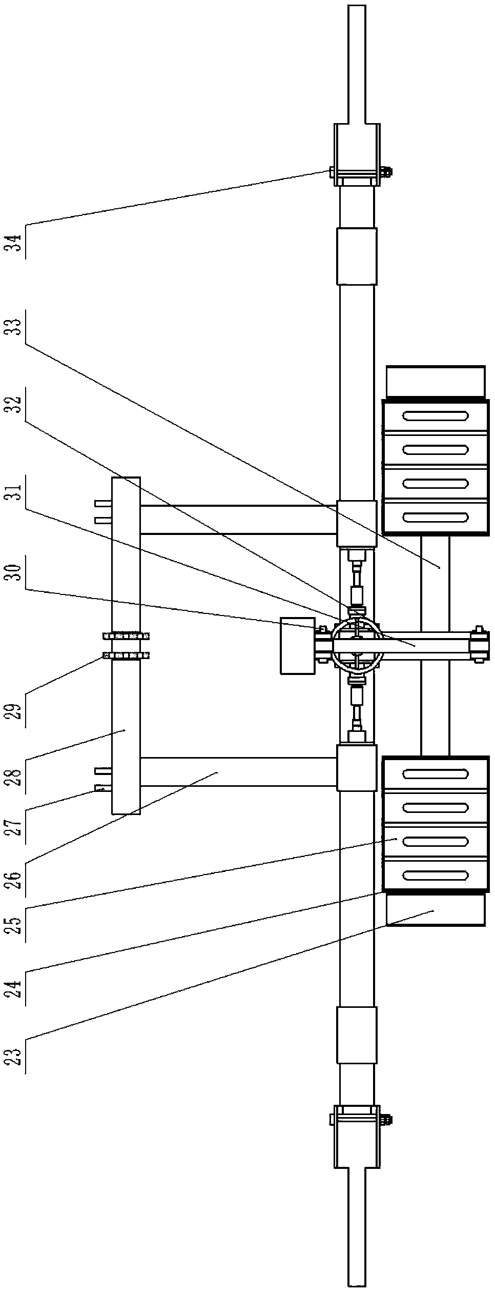 Rear suspension root cutting machine