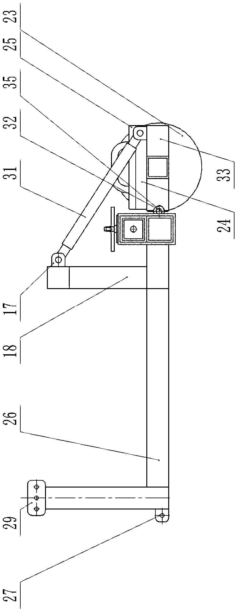 Rear suspension root cutting machine