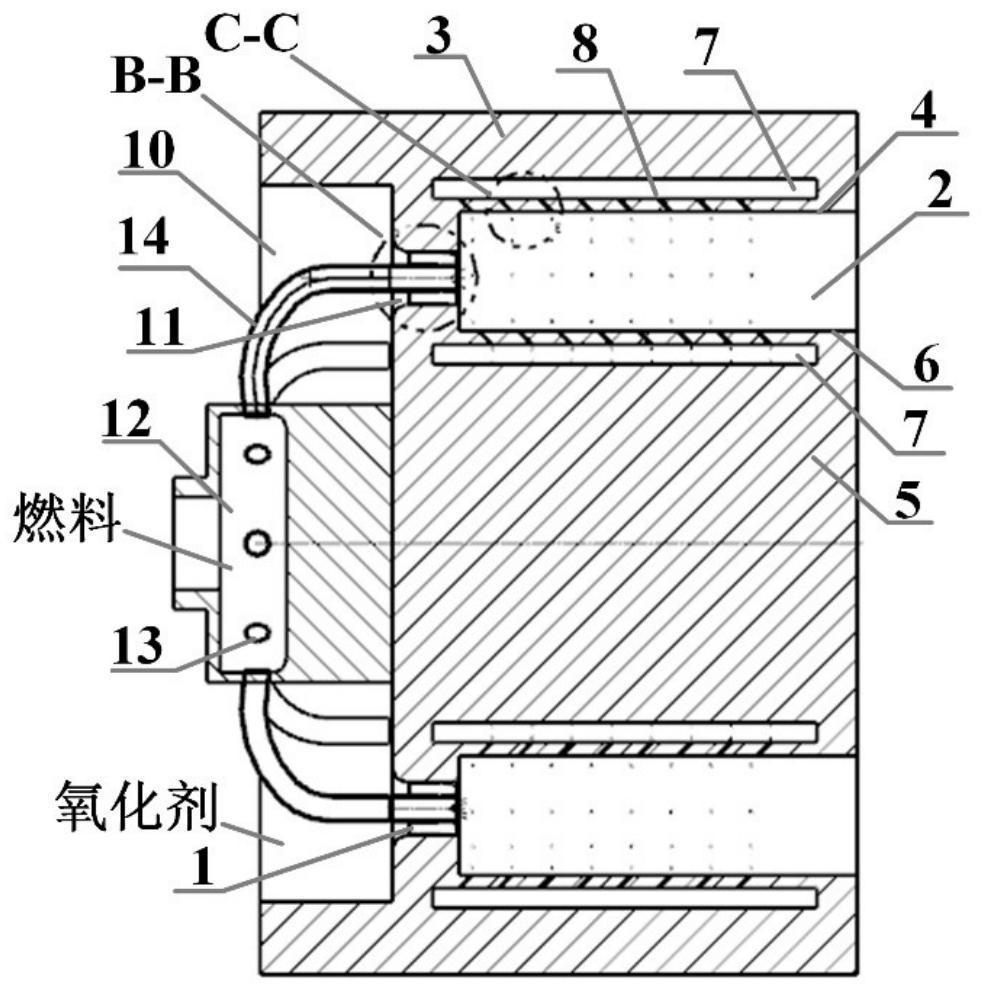 Rotary detonation combustion chamber based on swirler injection