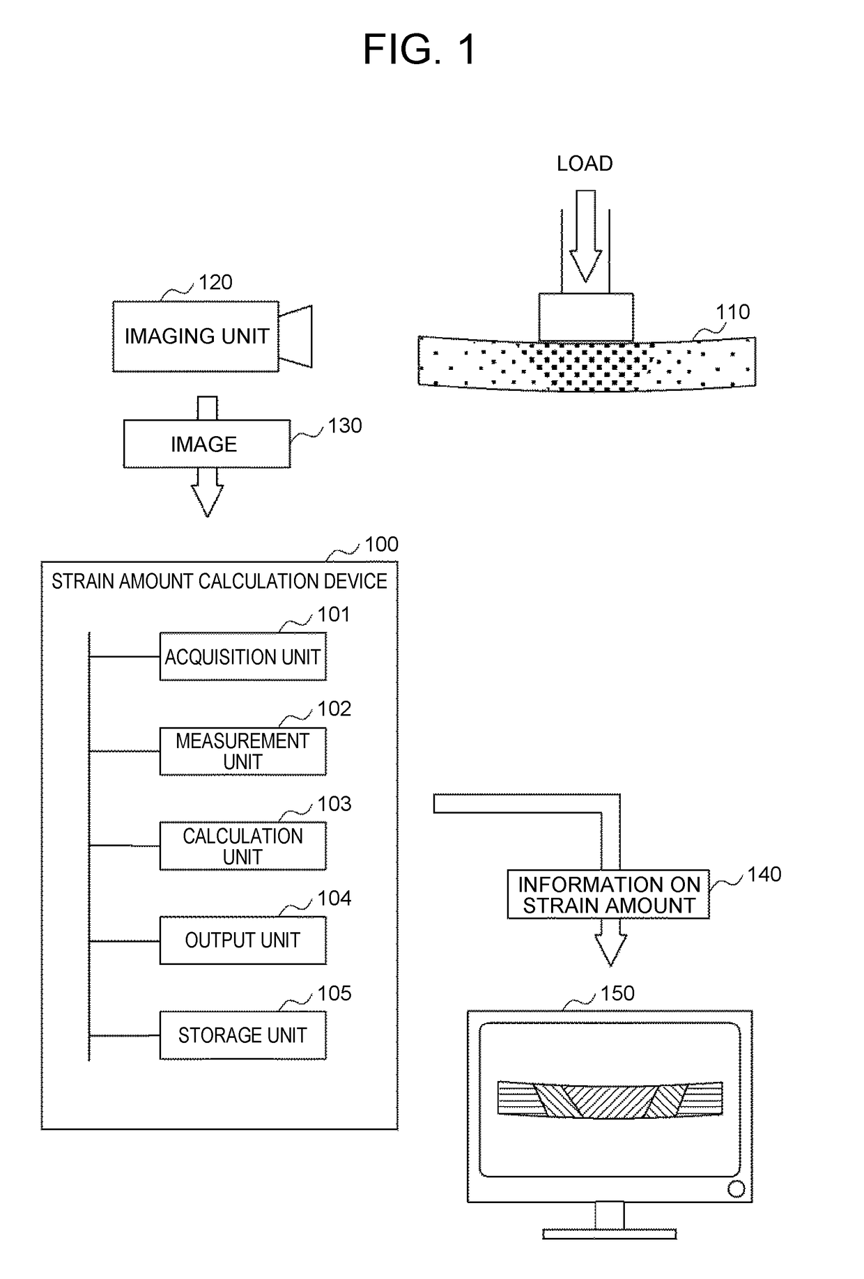 Strain  amount calculation system, strain amount calculation method, and storage medium