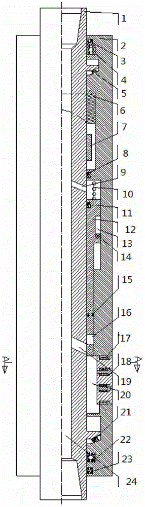 Rotary steering well drilling device