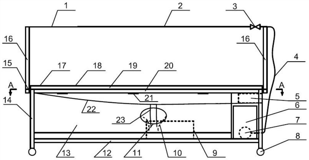 A bed with washing function