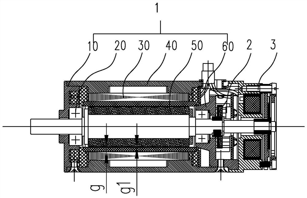 Coreless brushless direct current motor with locking device