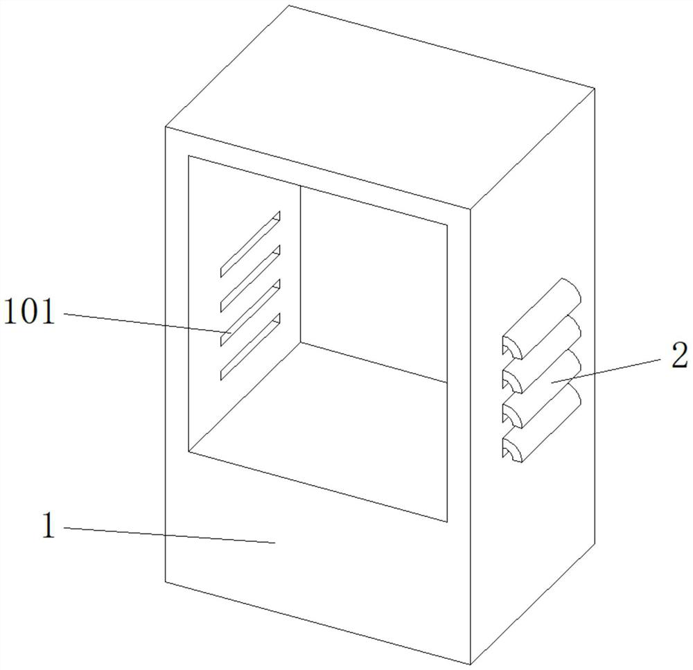 An outdoor power distribution cabinet