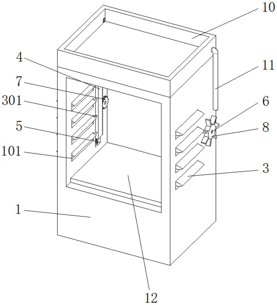 An outdoor power distribution cabinet