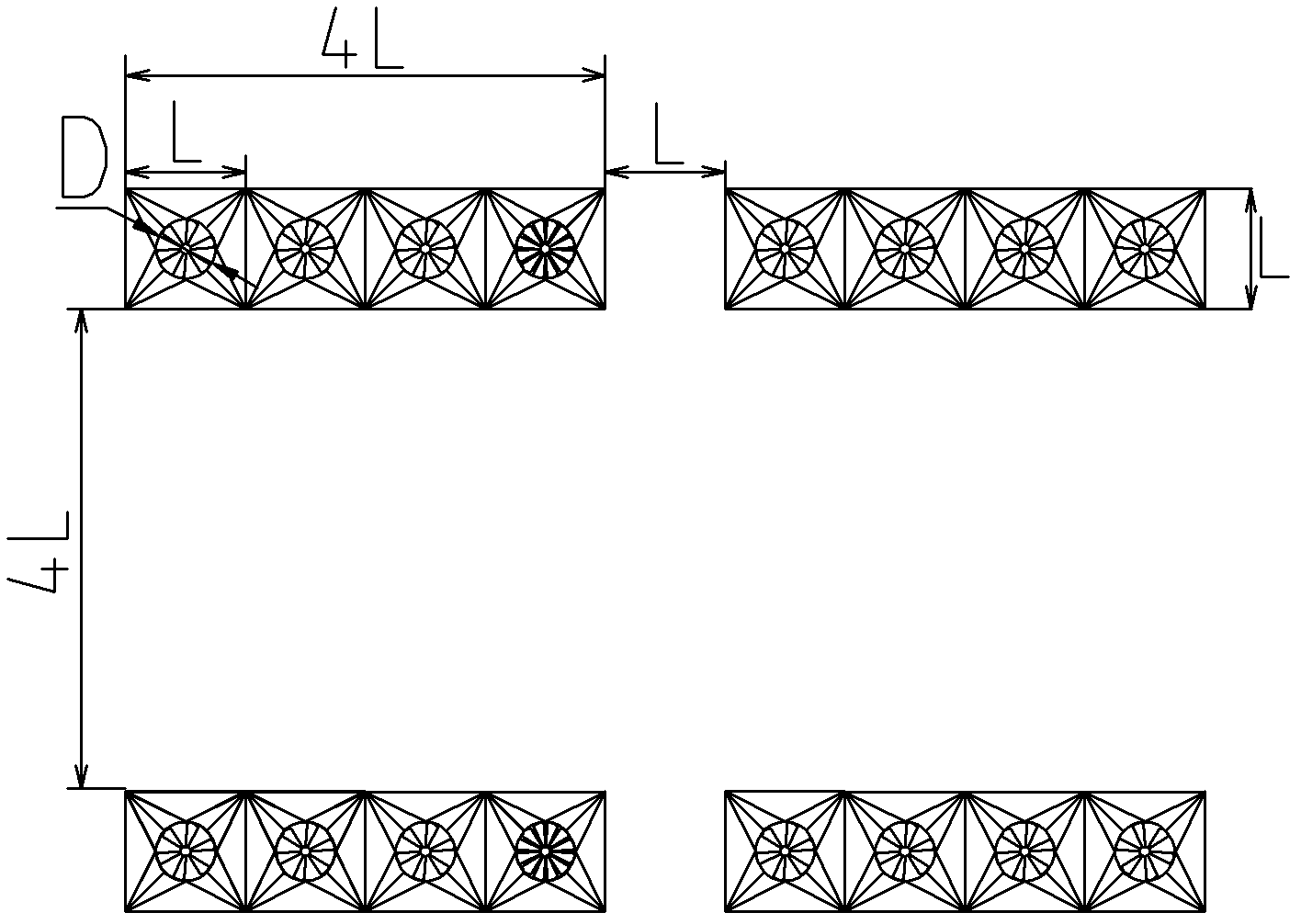 Bottom air admission type closed cooling tower