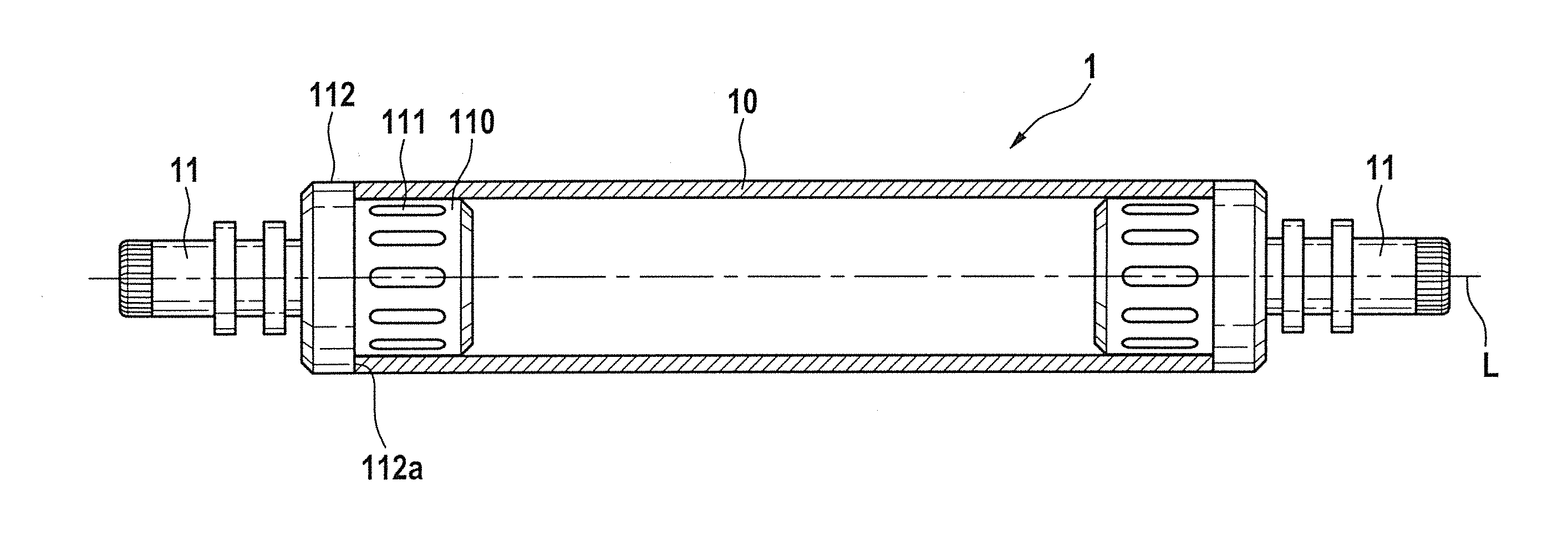 Winding shaft and method for inserting a winding shaft into a winding device