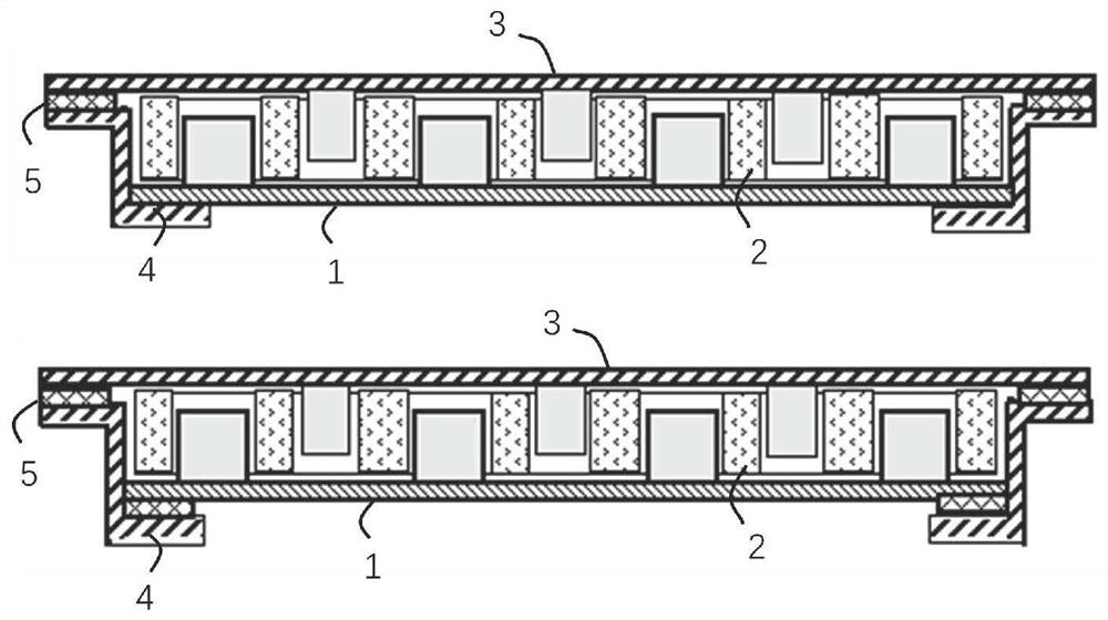 Sound insulation, vibration reduction and noise suppression multifunctional integrated metamaterial plate shell structure and preparation method thereof