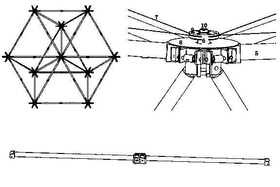 Framework type expandable reflector metal net paving method