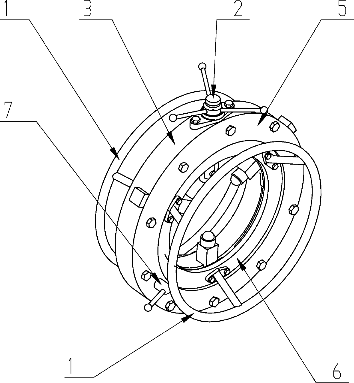 Multifunctional stripping tool for external insulation protection layer of high-voltage cable