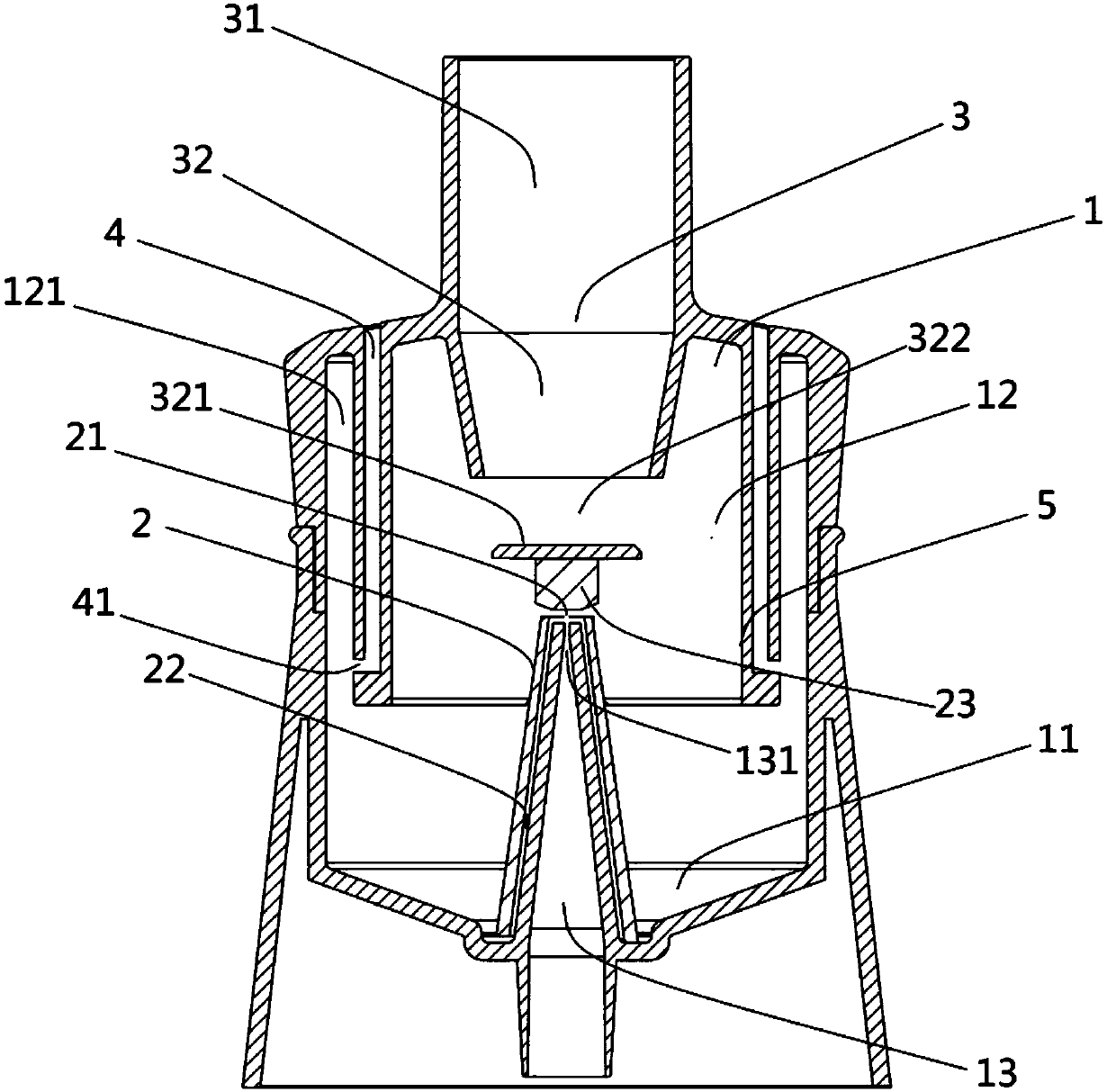 Medical care atomizer with improved inner air currents