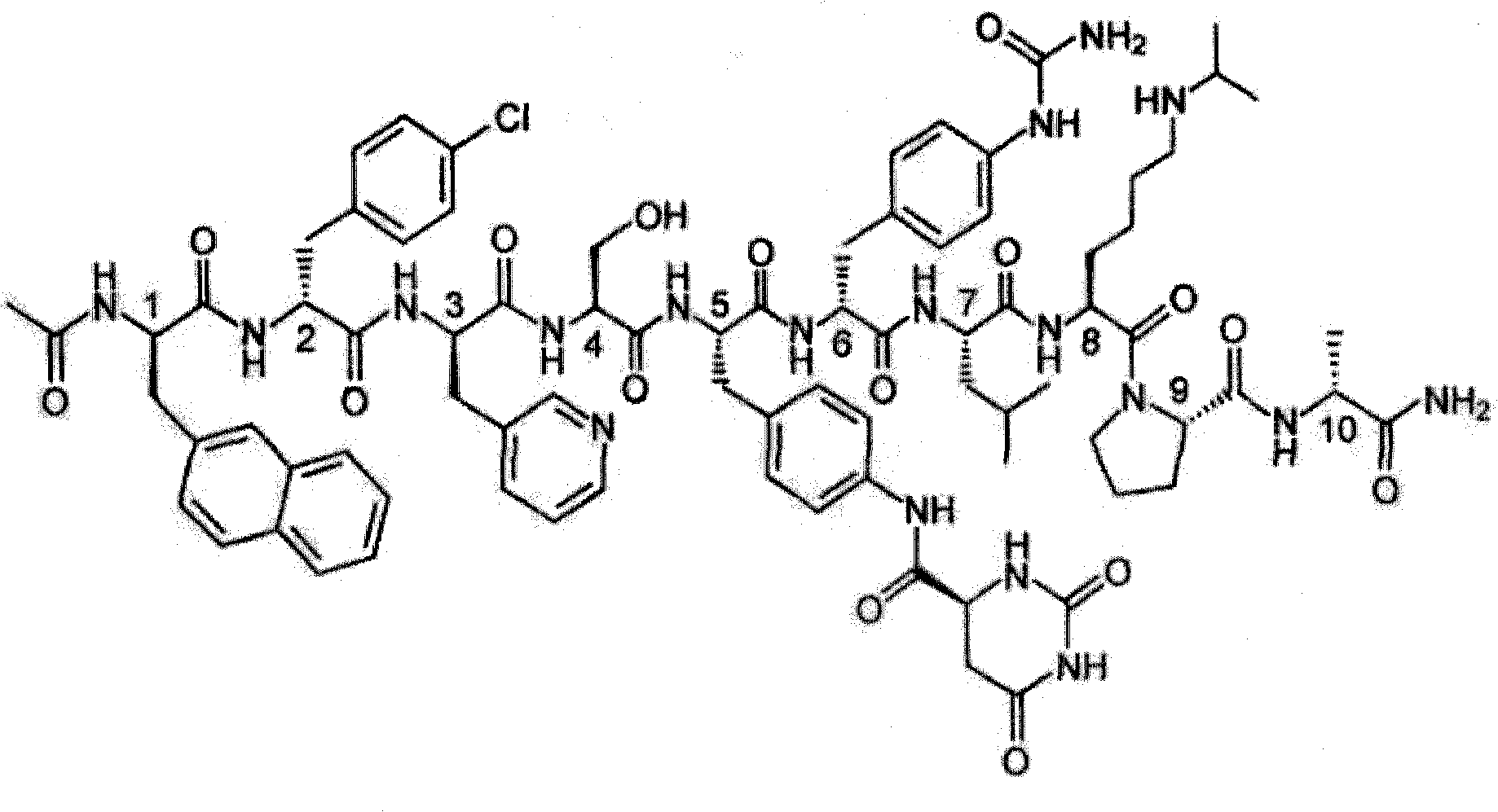 Degarelix acetate lyophilized powder injection and preparation method thereof