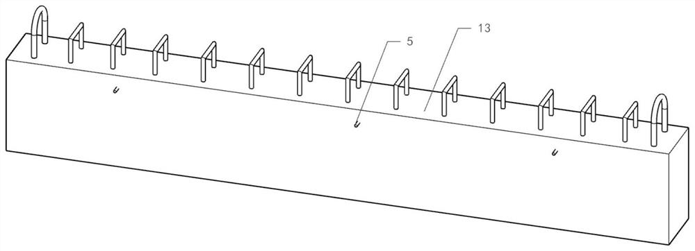 Medium-long rib prefabricated bottom plate hoisting structure and construction method thereof