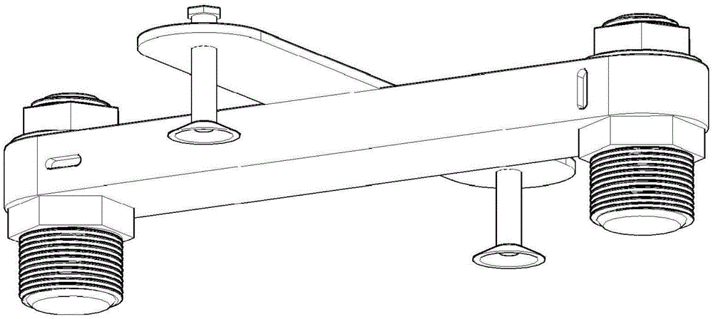 Positioning installation device for shower faucet