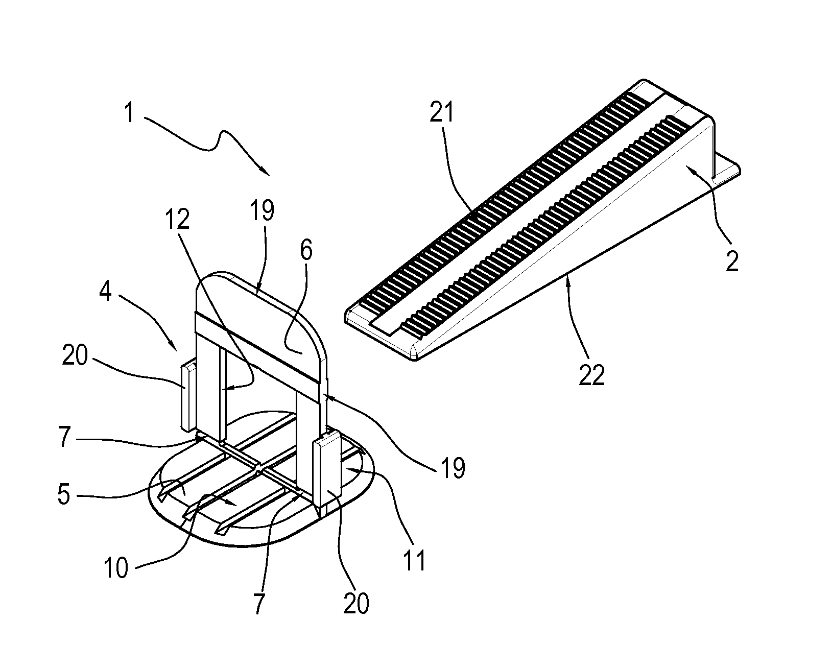 Leveling and aligning device for installing tiles