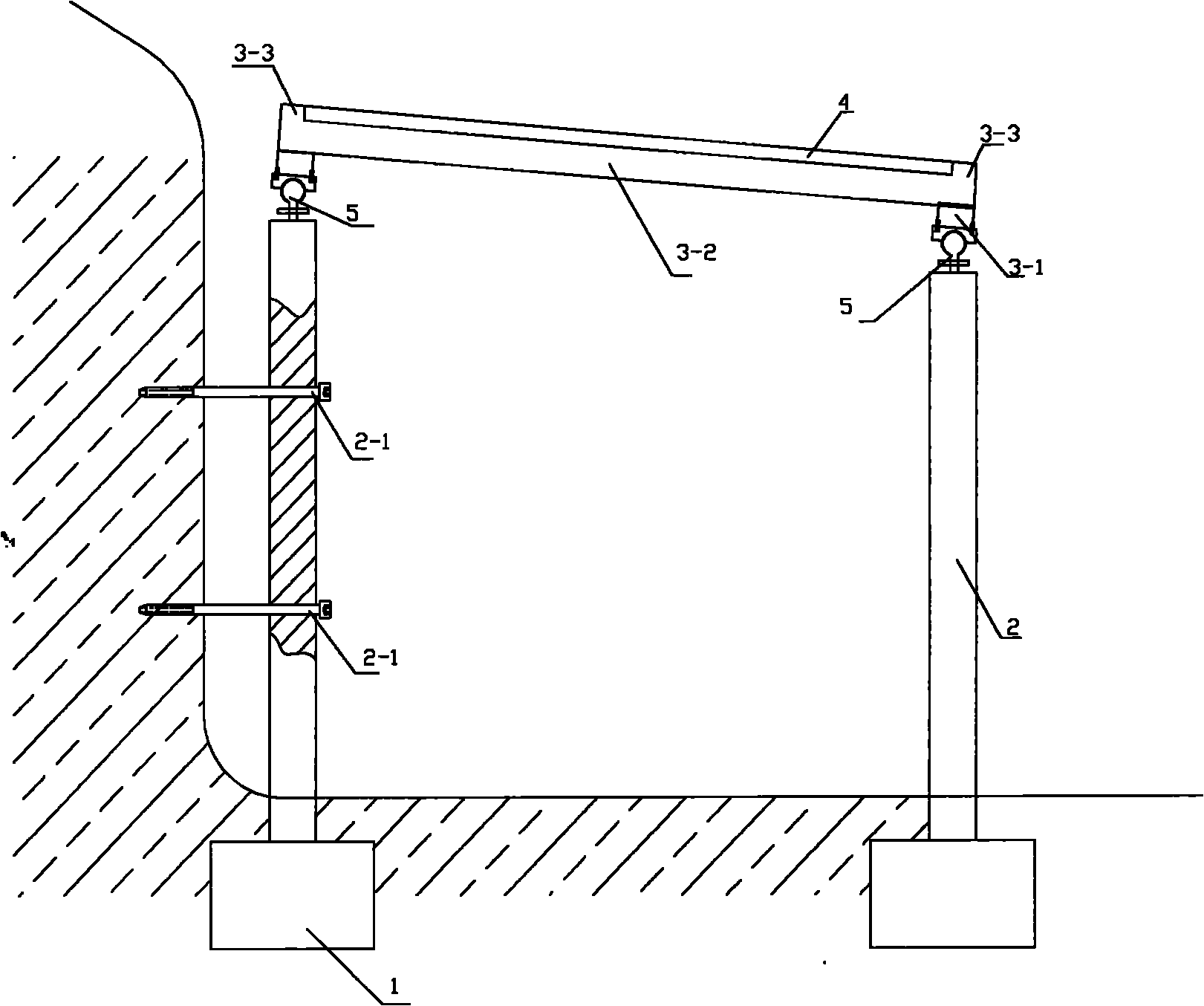 Combined rock fall shed tunnel and installation method thereof