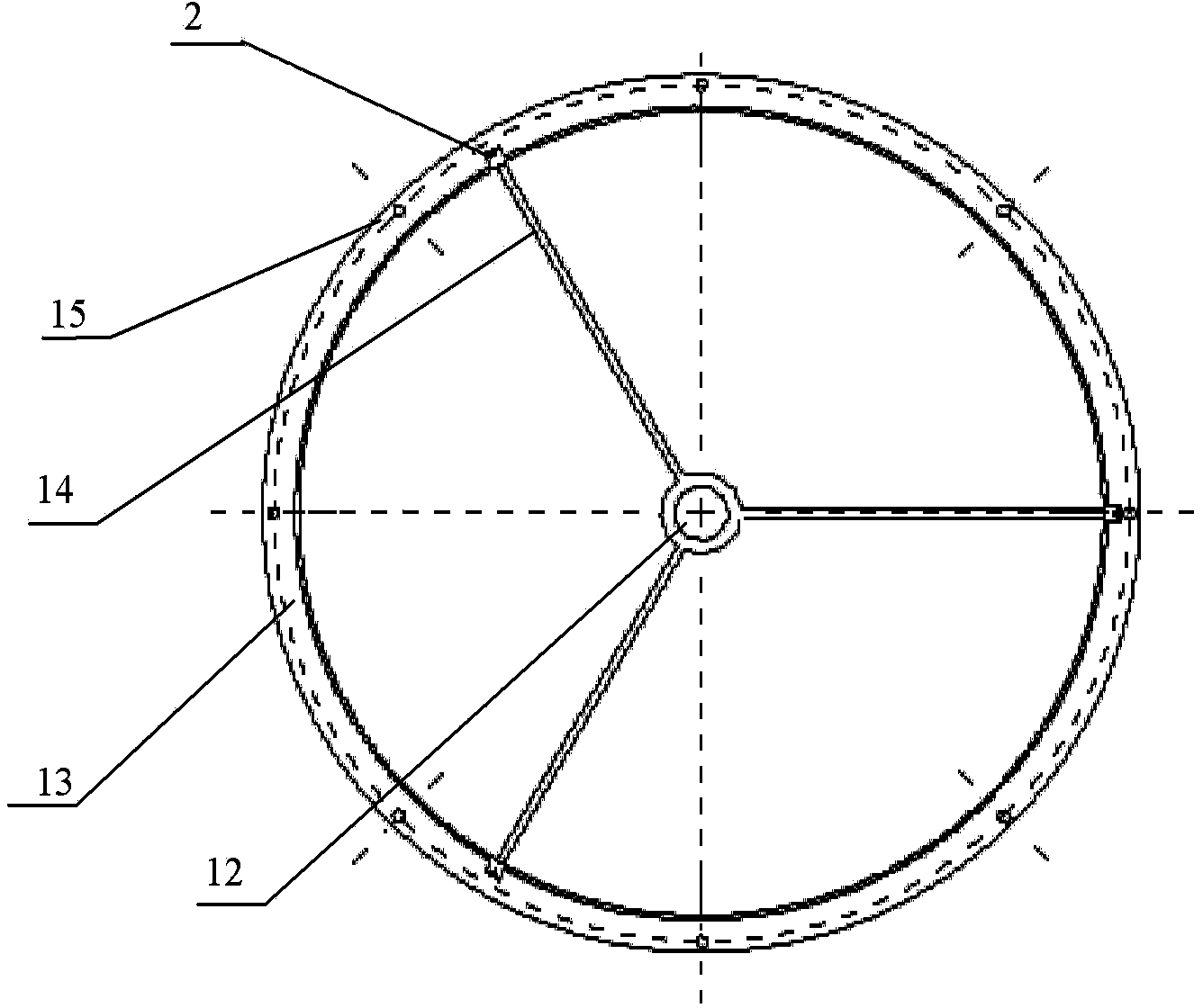 Support structure for planar reflection mirror on movement platform